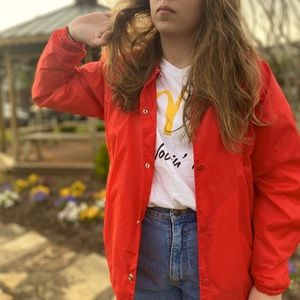 Vintage Red Augusta Sportswear Windbreaker